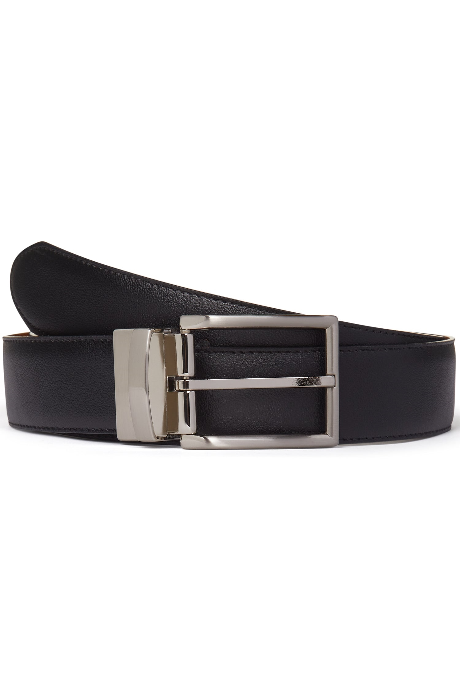 Will's Vegan Store  Damesriem 3,5 Cm, Omkeerbaar, Zwart/Bruin