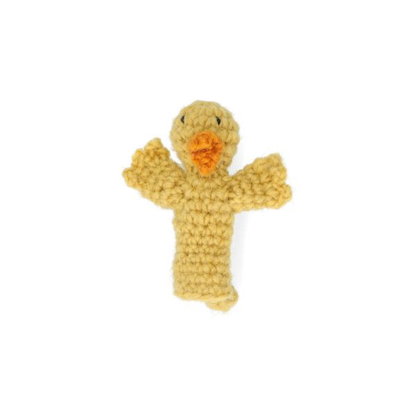 Vingerpopje, kip, wol, 8 cm