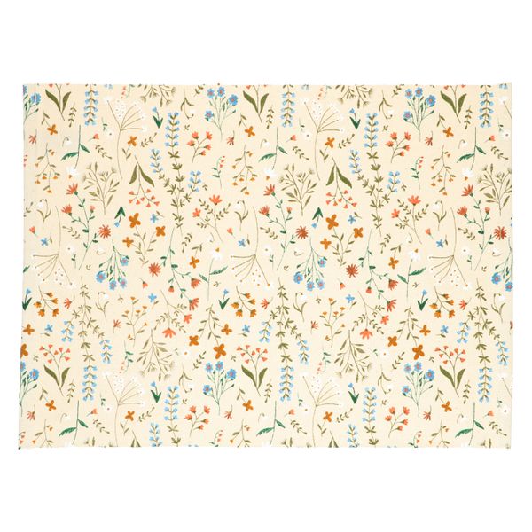 Placemat, GOTS bio-katoen, veldbloemen, 35 x 50 cm