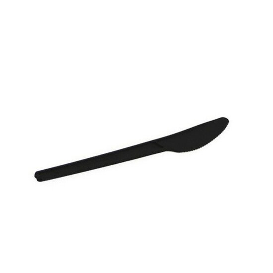 CPLA mes zwart 16cm, voordeelpak met 50 bio messen