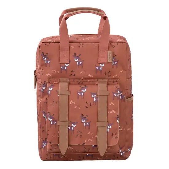 Fresk rugtas van gerecycled plastic - Large backpack Deer Amber Brown