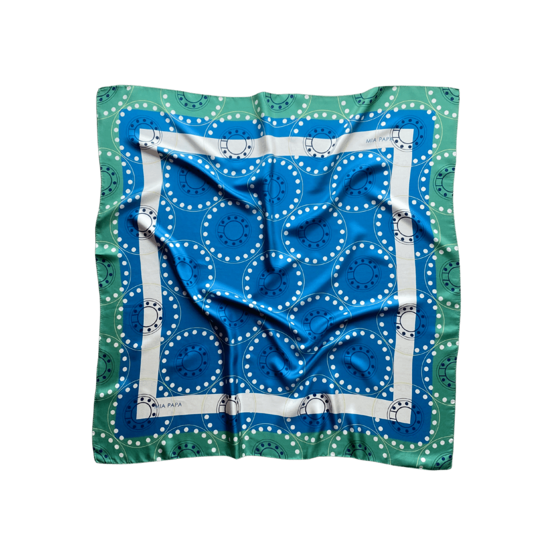 Silk Scarf - Green & Blue - Delphi