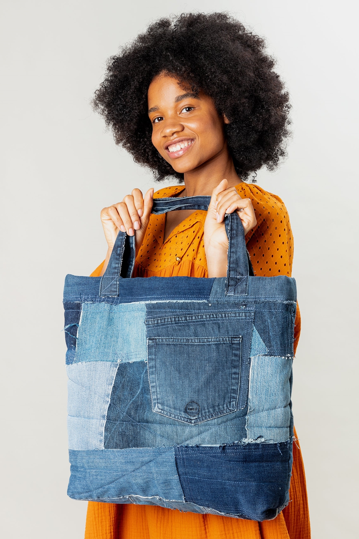 MAHLA  Nova Upcycled Denim Shopper