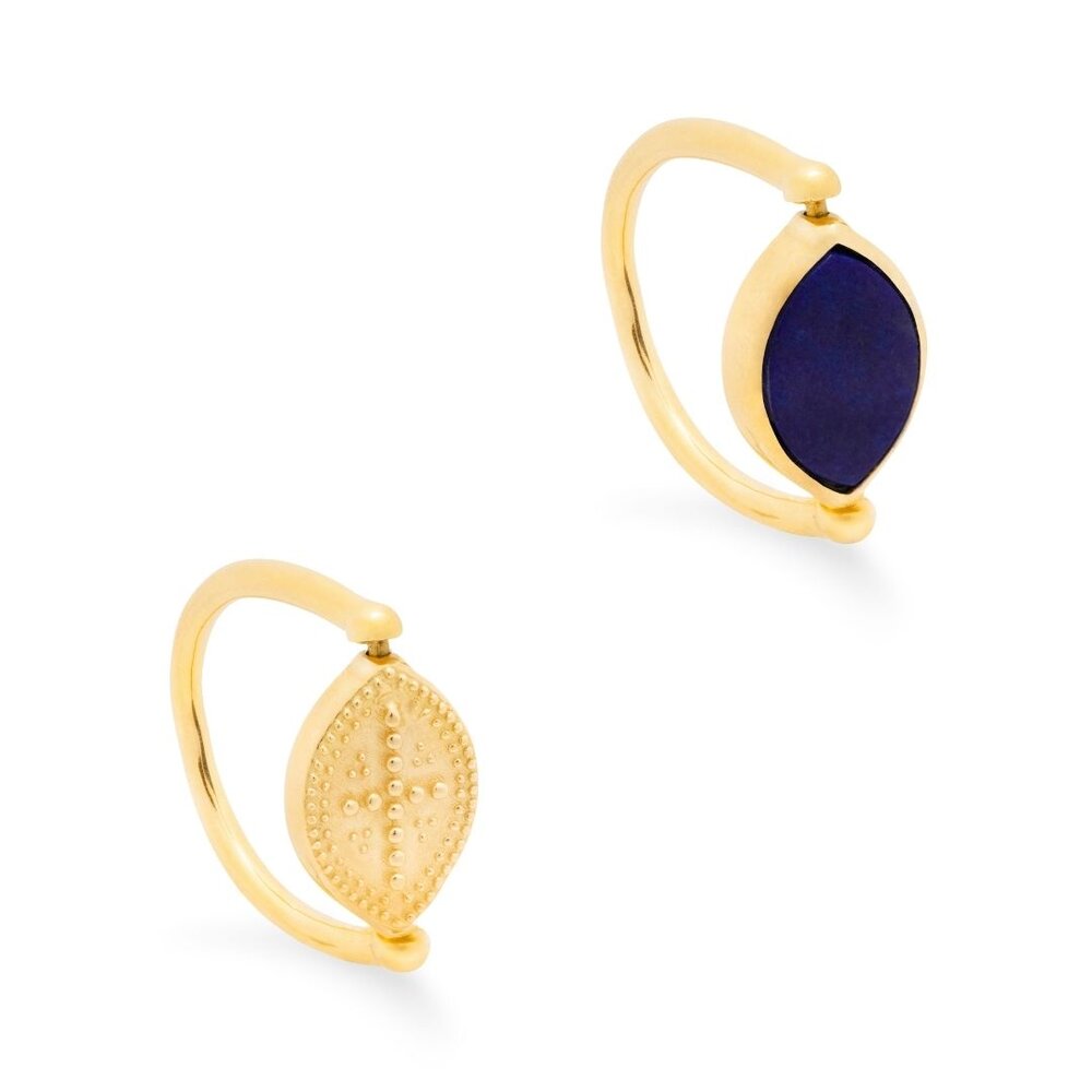 Loft and Daughter  Shakti Ring Omkeerbaar Verguld Zilver