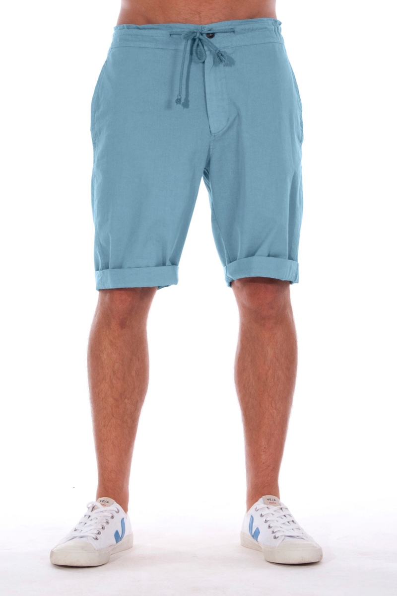 RAVENS VIEW IBIZA mannen vegan Korte Broek Faded Denim Blauw