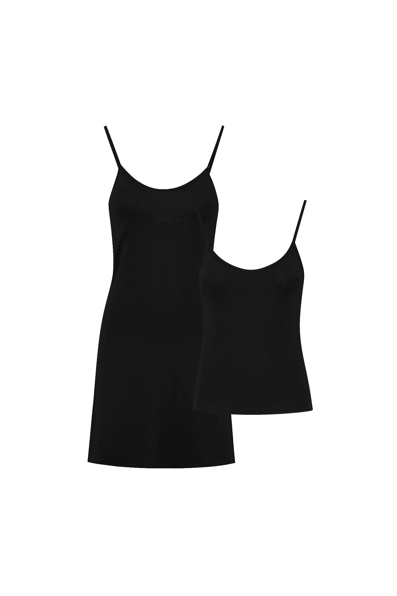 CharlieMary  Slipdress & Top Set First Layer Zwart