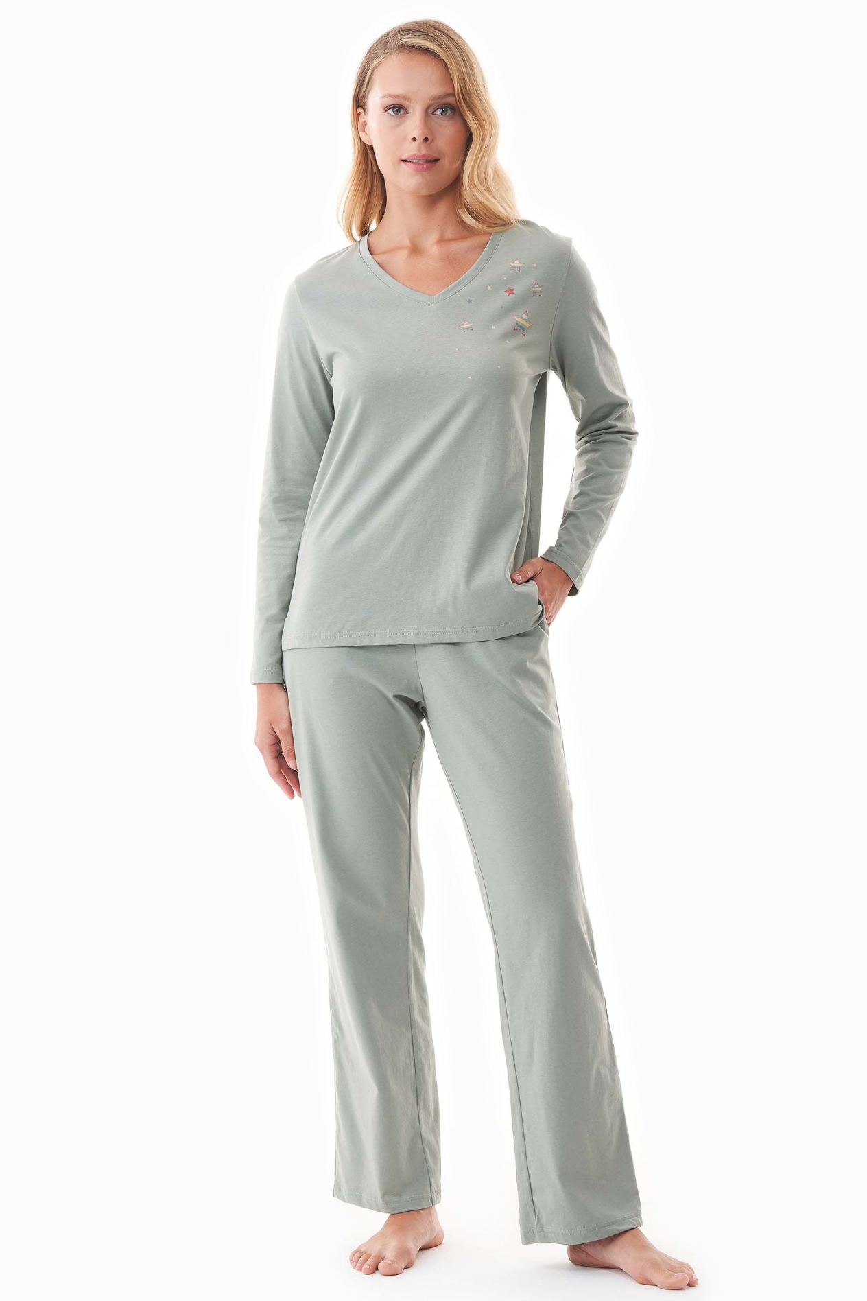 ORGANICATION  Pyjama Set Tieerra Salie Groen