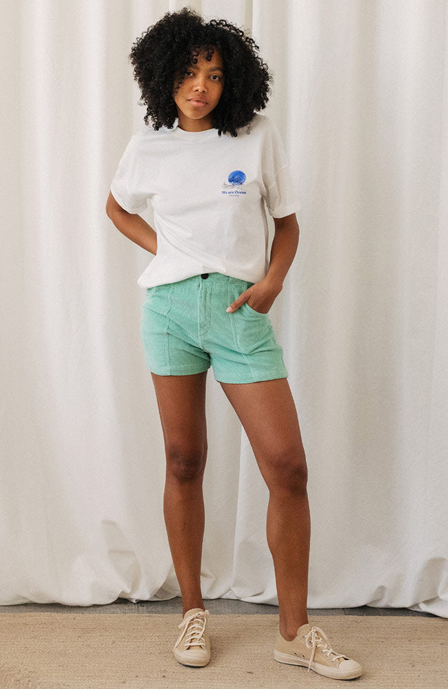 Cockatoo rib shorts mint leaf