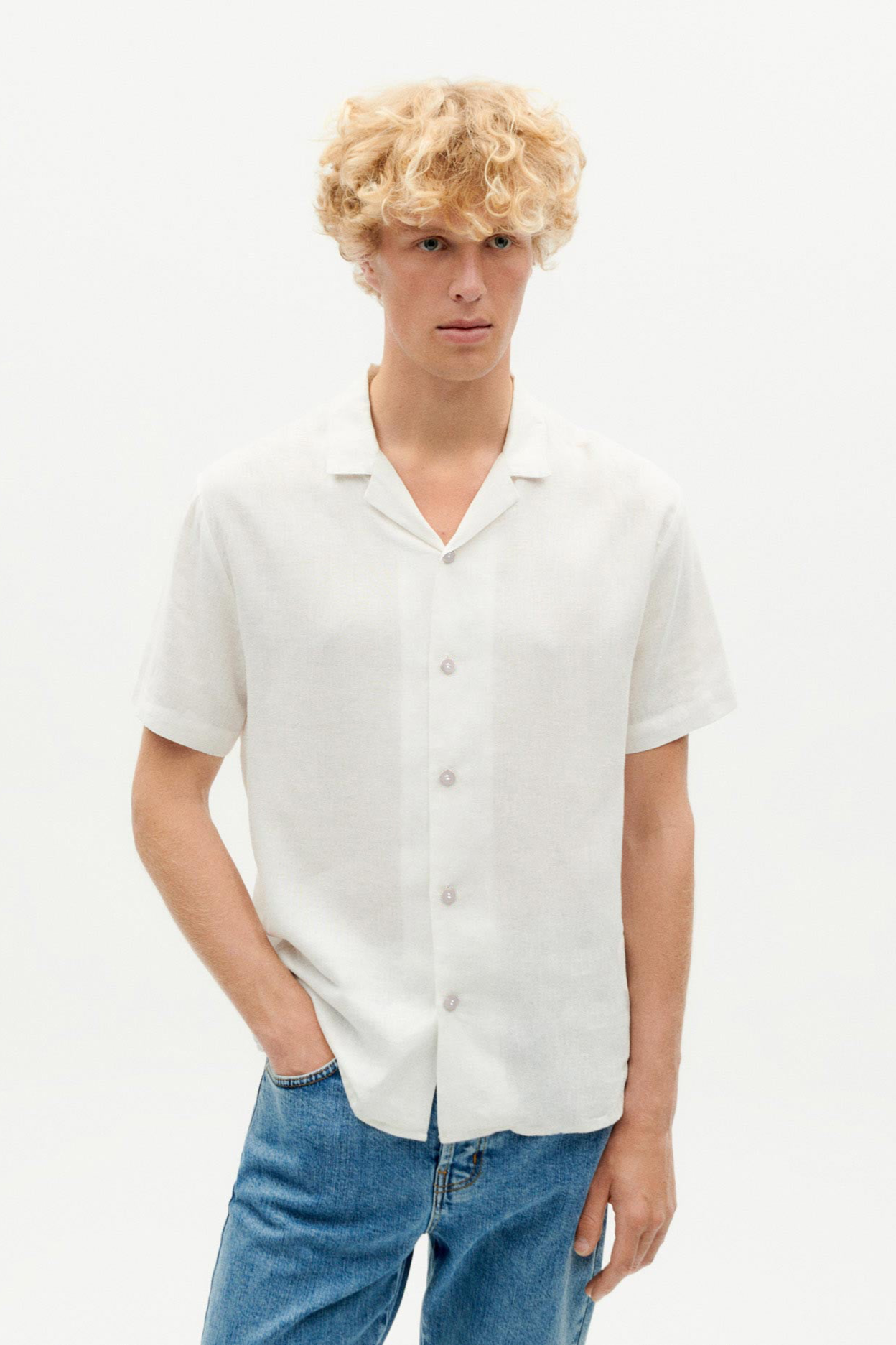 Thinking MU mannen vegan Overhemd Jules Wit