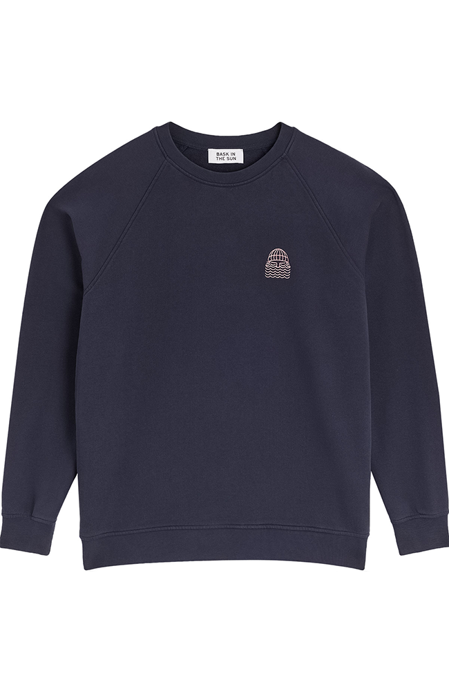 Bask in the Sun mannen vegan Mini-Sweatshirt 'To The Sea Midnight'