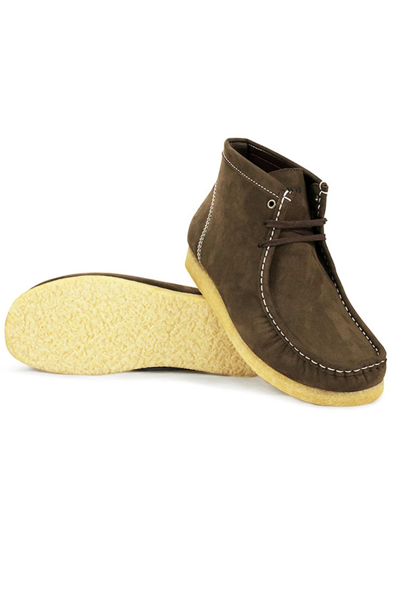Will's Vegan Store mannen vegan Moccasin Boots Donkerbruin