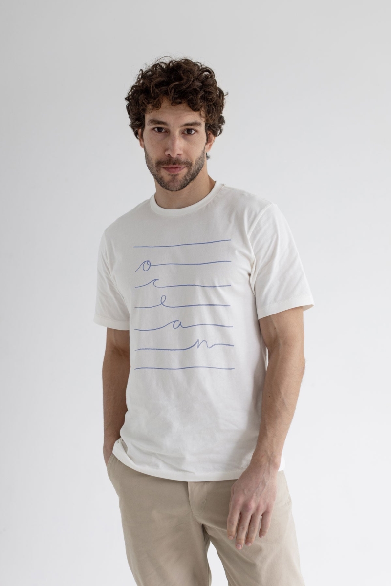 TWOTHIRDS mannen vegan T-Shirt Tide Off White