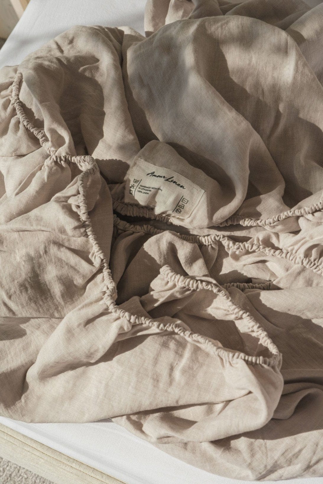 AmourLinen  Getailleerde Laken CrÃ¨me