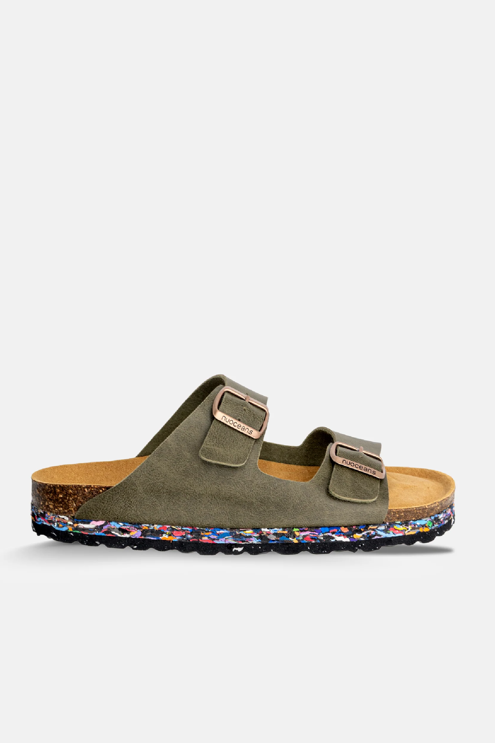Nuoceans mannen vegan Sandalen Nori Khaki