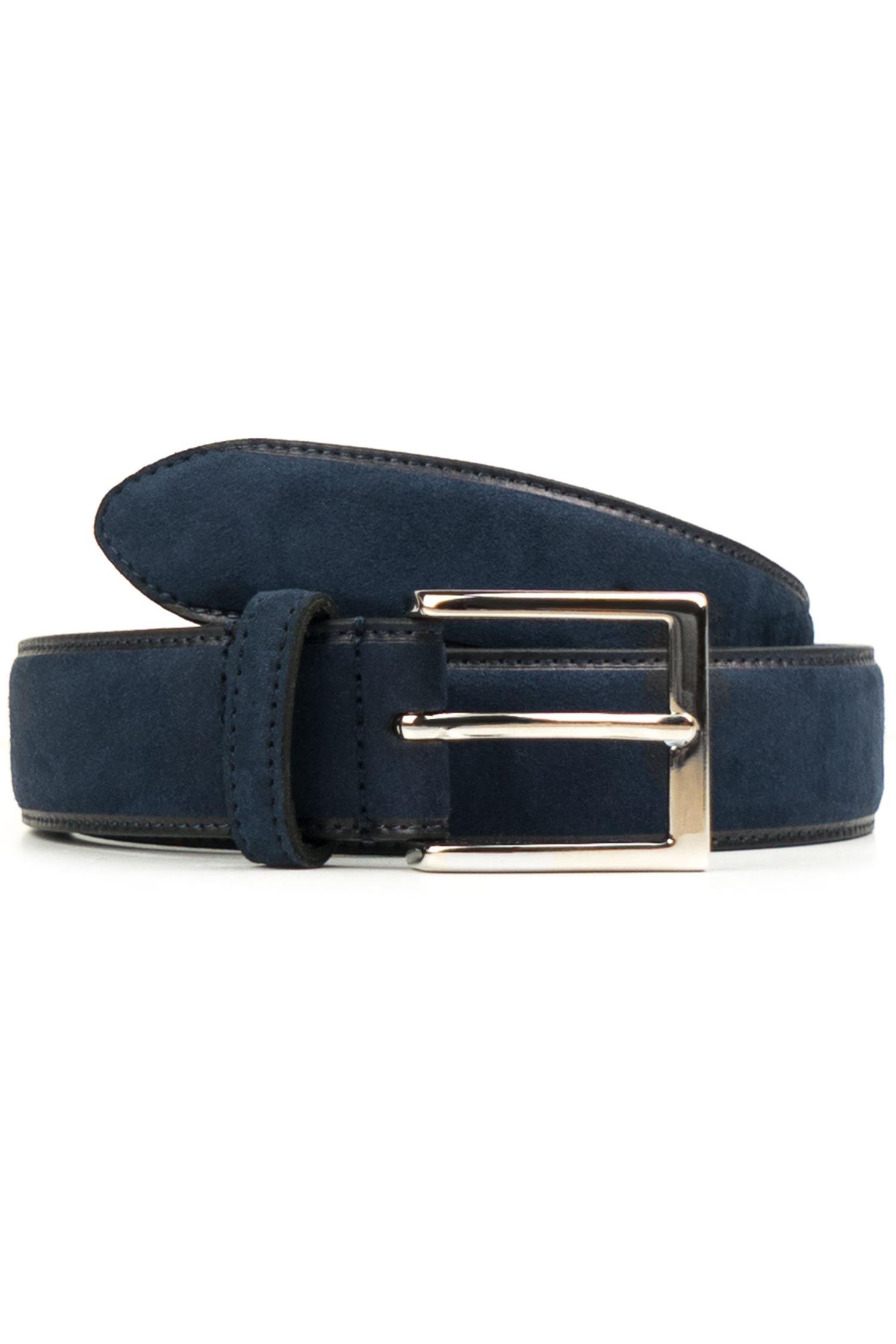 Will's Vegan Store mannen vegan Riem Continental 3.5 Cm Donkerblauw