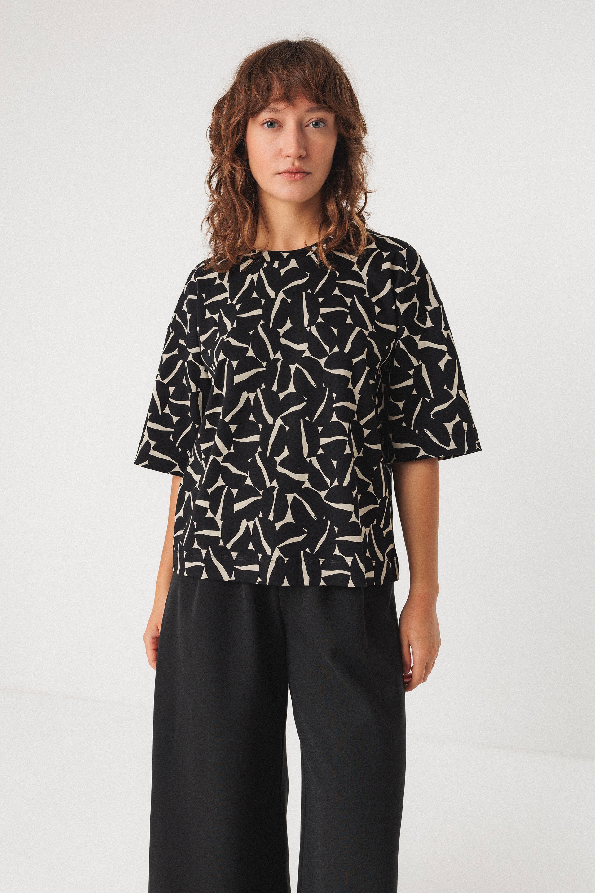 SKFK  T-Shirt Lariz Zwart/Wit