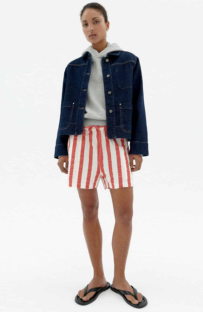 Geranio shorts red maxi