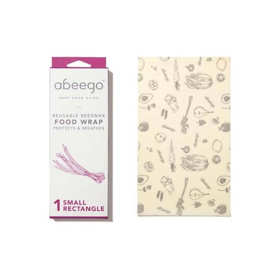 Abeego Beeswax Food wrap small rectangle, 30x18cm bijenwas doek.
