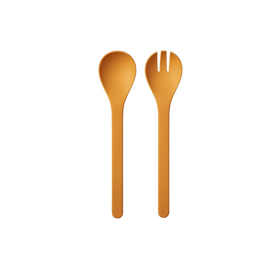 BioLoco Plant Salad Server Orange, PLA bio plastic saladebestek