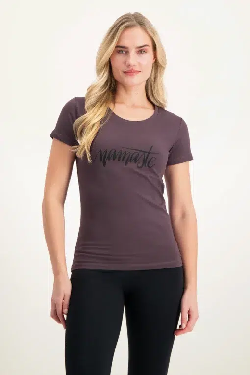 Namaste Core Yoga Tee – Berry