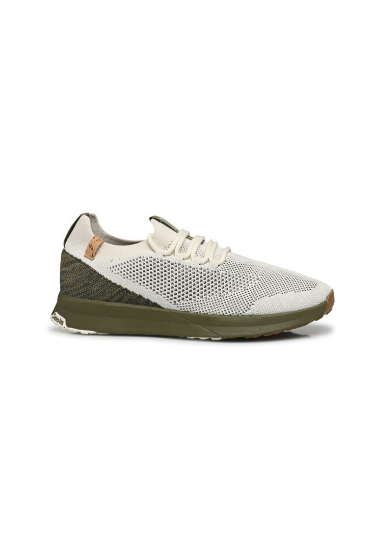 SAOLA mannen vegan Sneakers Heren Tsavo 2.0 Wit / Gebrand Olijf