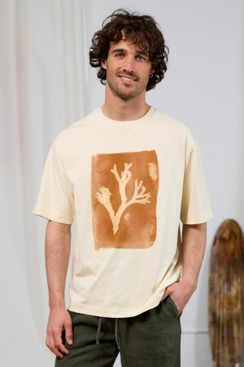TWOTHIRDS mannen vegan T-Shirt Pupukea Vintage Ecru