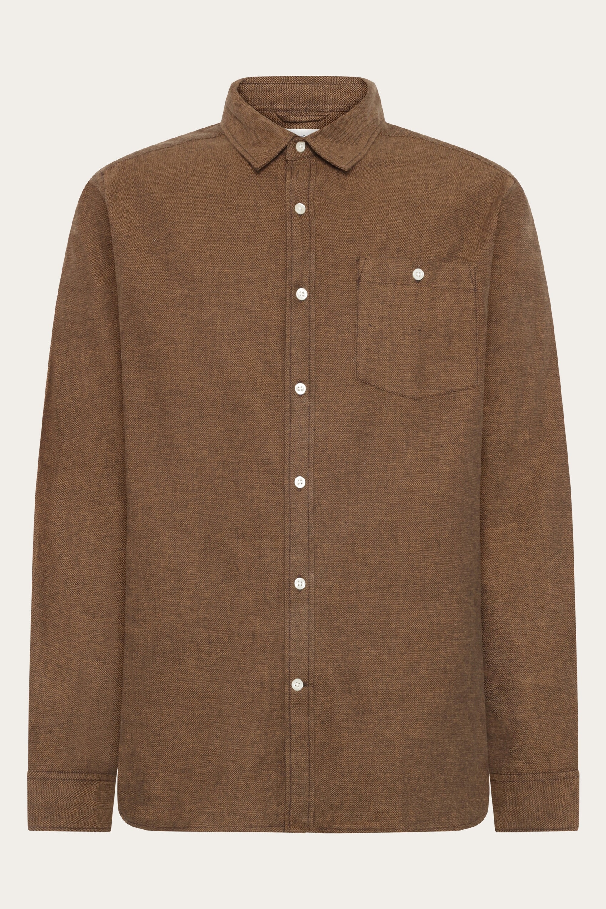 KnowledgeCotton Apparel mannen vegan Shirt Flanel Chocoladetaart
