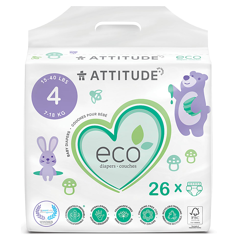 Attitude Baby Care luiers Maxi - maat 4 26 st