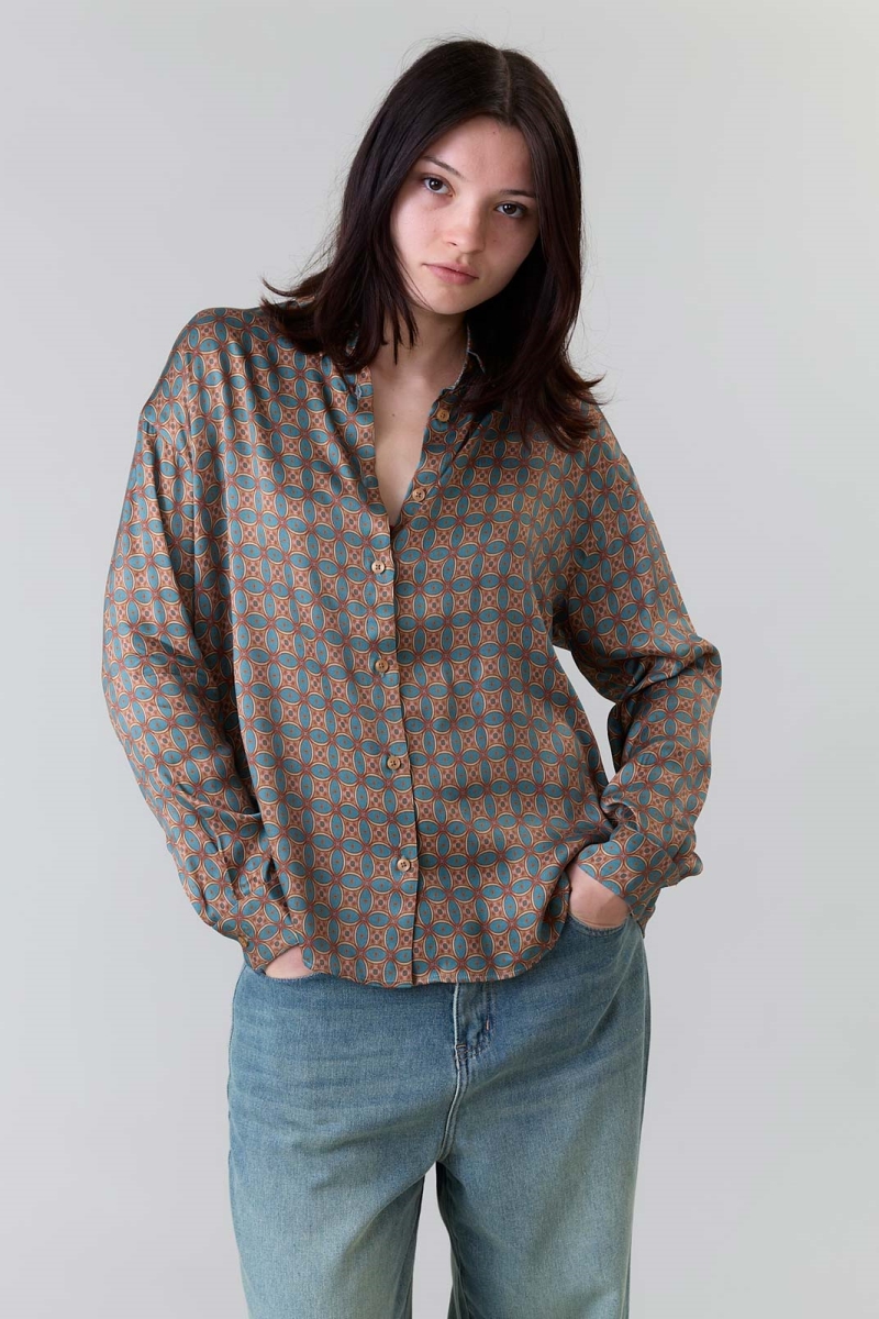 Yahmo  Shirt Mona Atlas Blauw