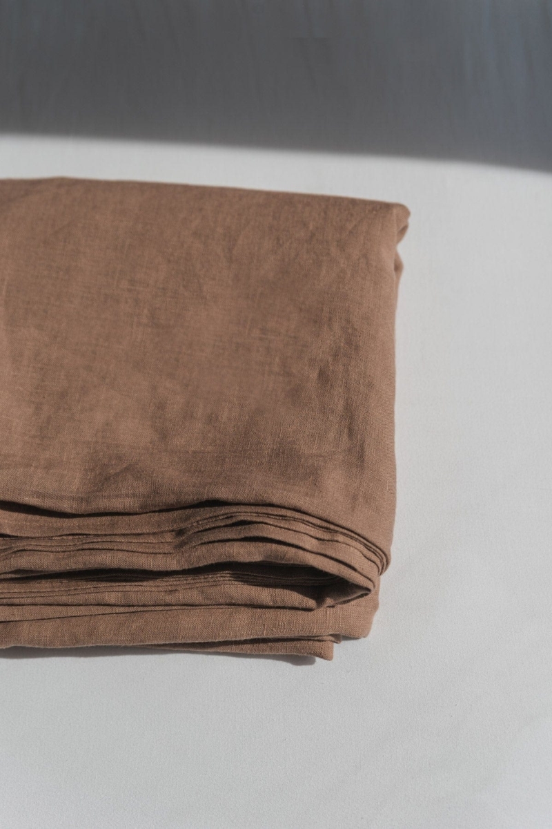 AmourLinen  Plat Laken Rosy Brown