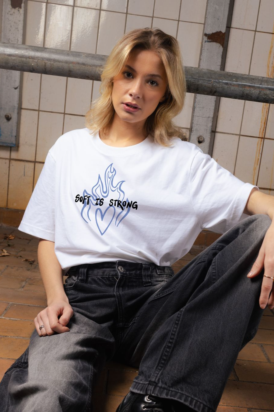 Kintobe  T-Shirt Atlas Boxy Fit Wit