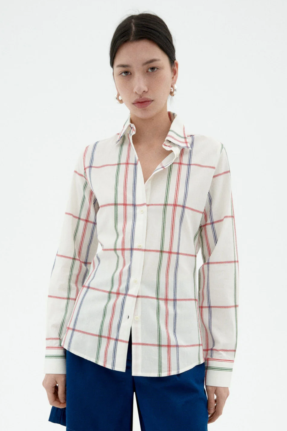 Thinking MU  Overhemd Katha Geruit Multicolor
