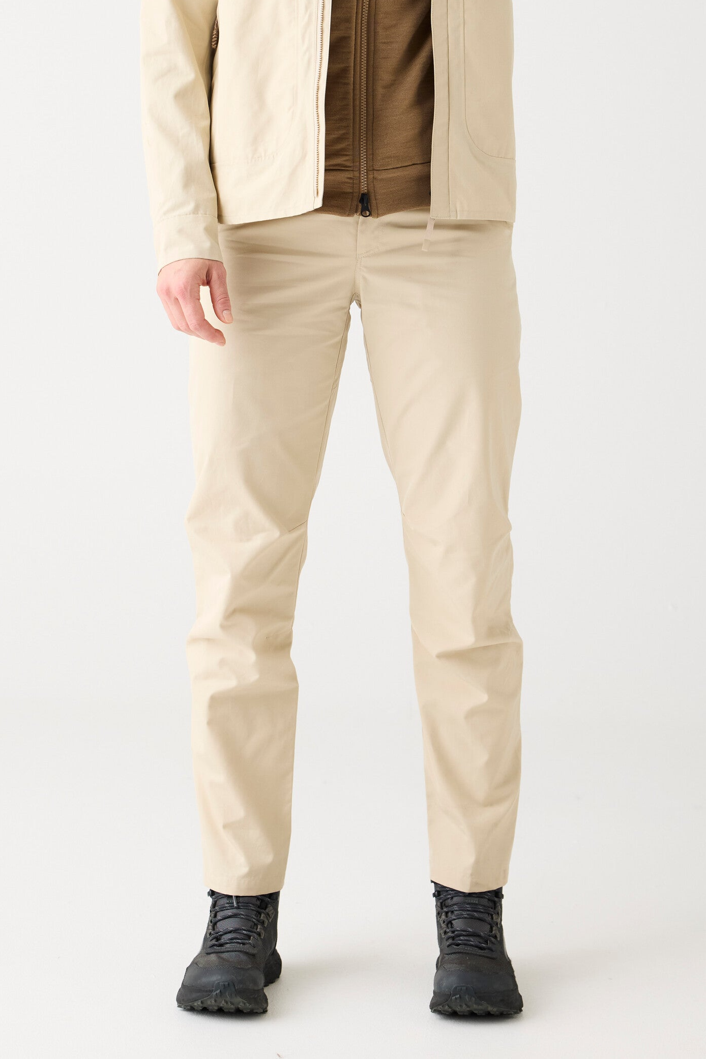 KnowledgeCotton Apparel  Broek Vent Canvas 200 Licht Vedergrijs