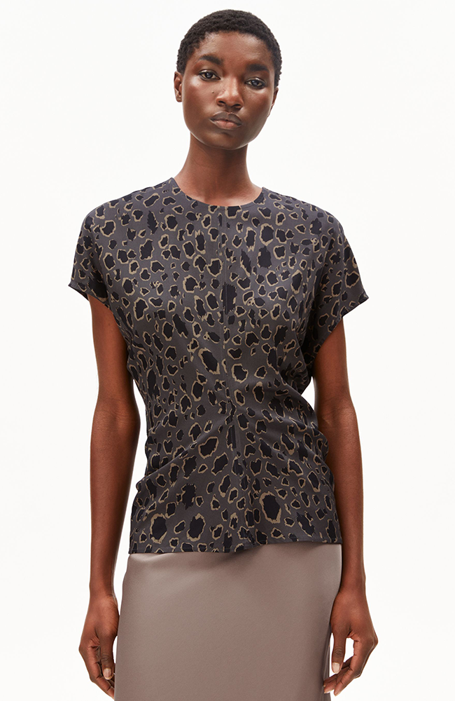 ARMEDANGELS  Blouse Met Vleermuismouwen En Luipaardprint