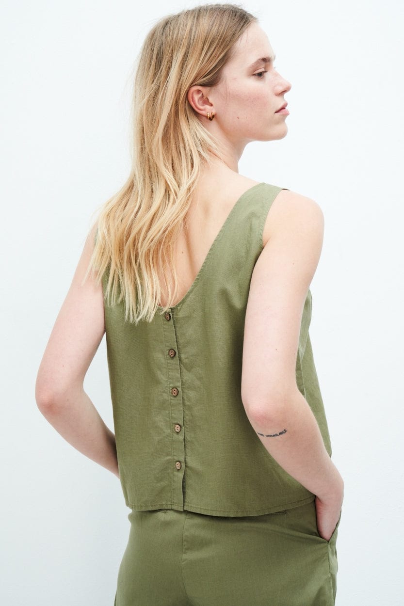 Kuyichi  Top Suzan Donkergroen