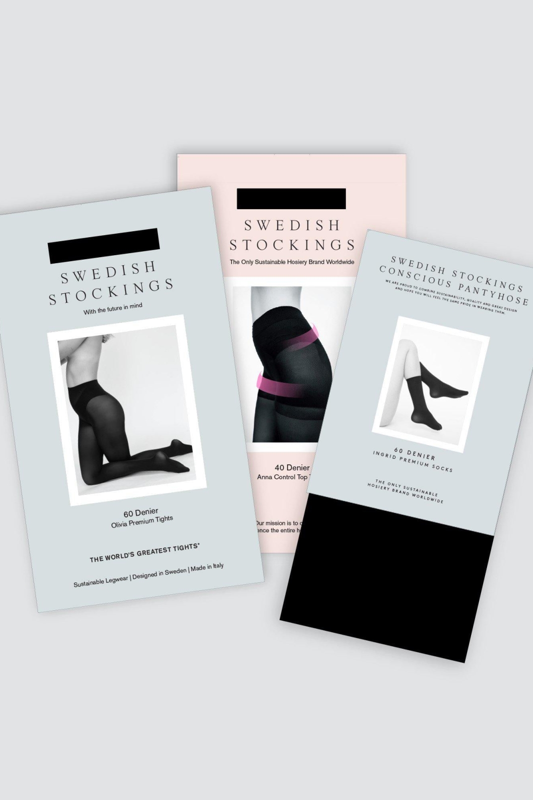Swedish Stockings  Bestsellers Set! Olivia, Anna & Ingrid Sok Zwart