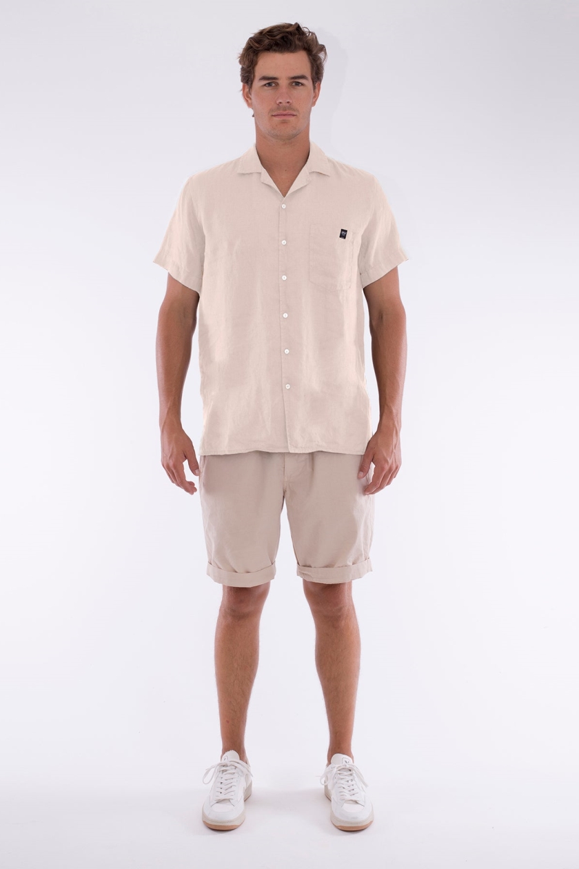 RAVENS VIEW IBIZA mannen vegan Shirt Marlon Zandbeige