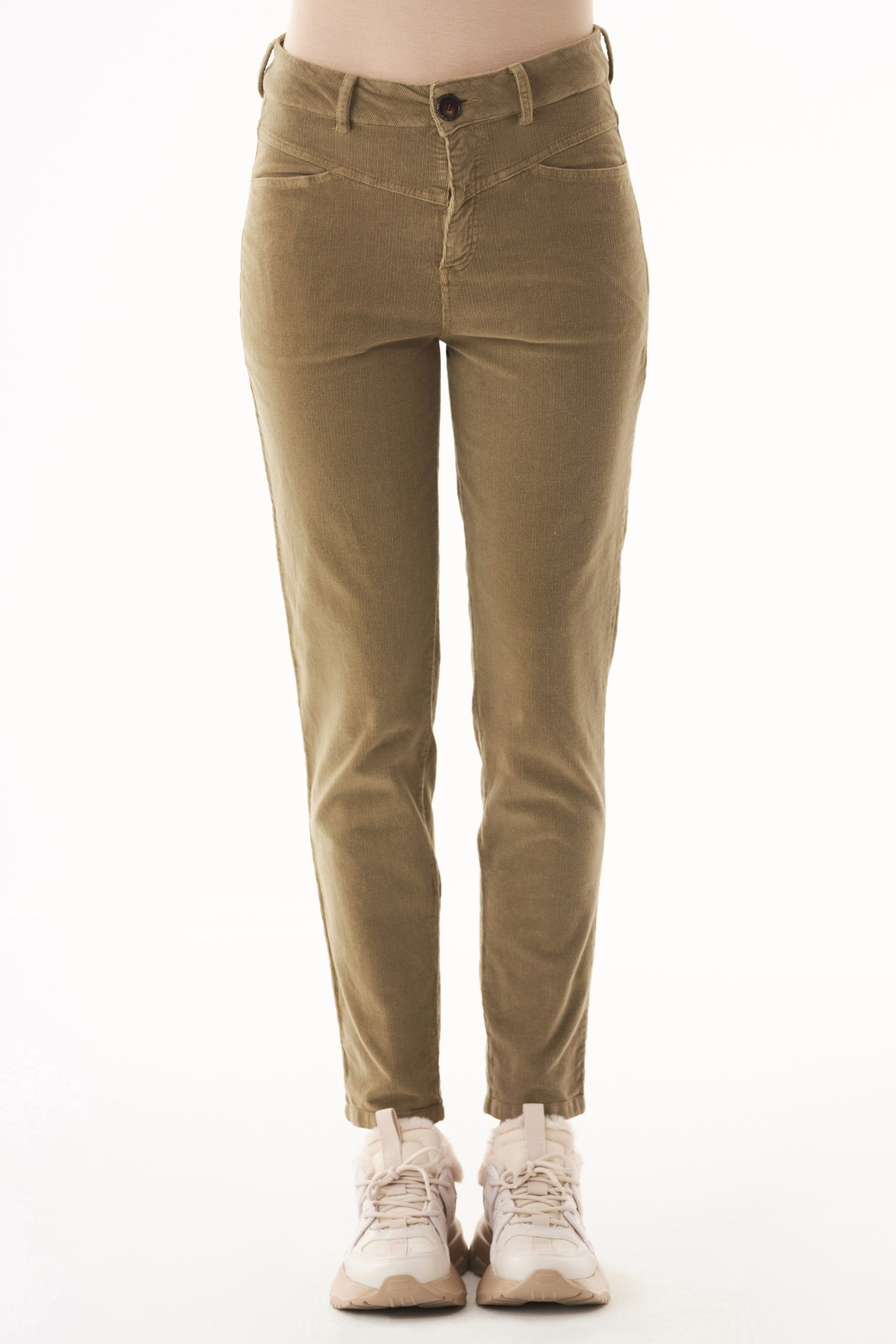 ORGANICATION  Corduroy Broek Bio-Katoen Olive Oil