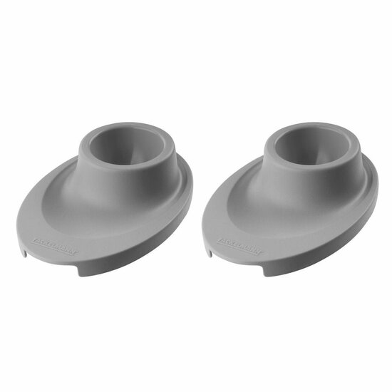 Set van 2 eierdopjes van PLA bio plastic - grijs