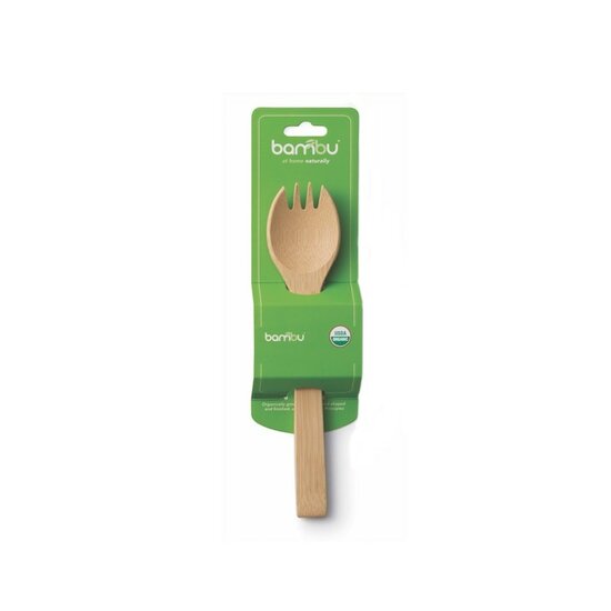 Bambu Large Spork. Grote bamboe houten spork.