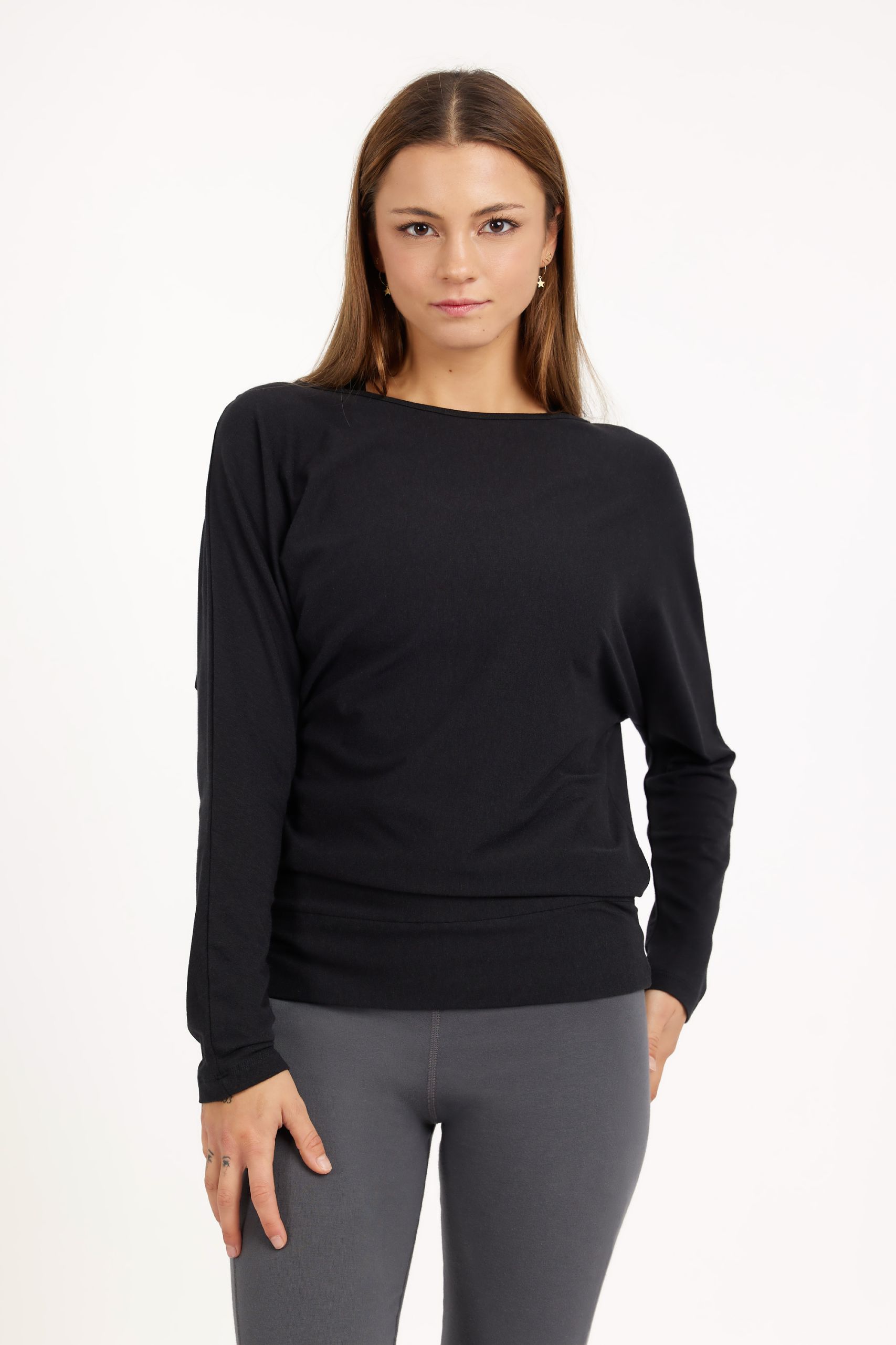 Budhi Langarm Yoga Top – Urban Black