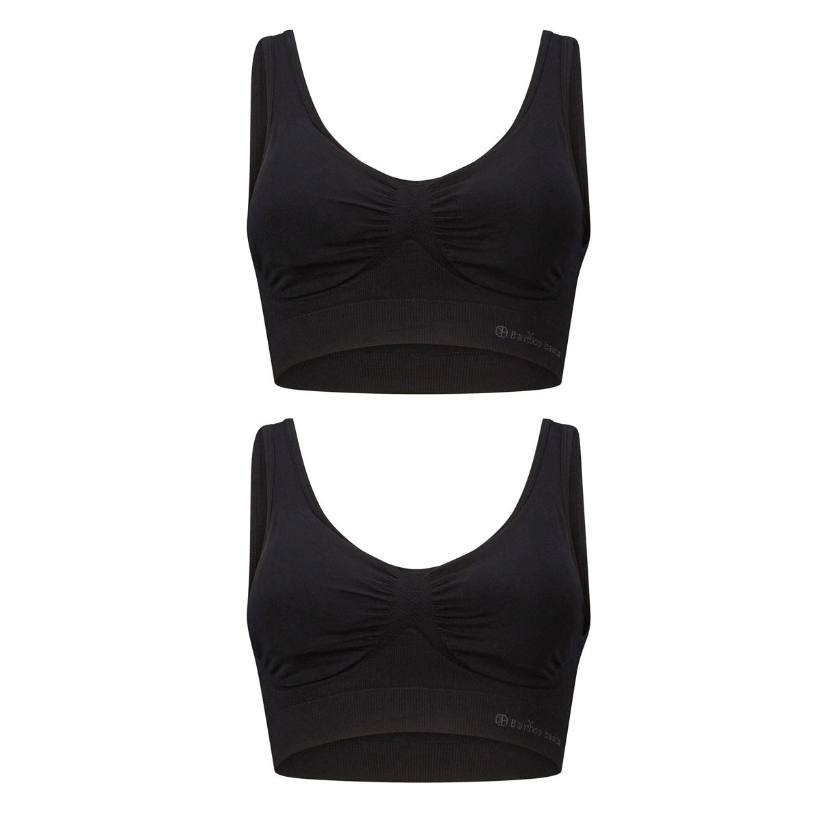 Voordeelbundel: Seamless Padded Bra Fleur (2-pack) - Zwart