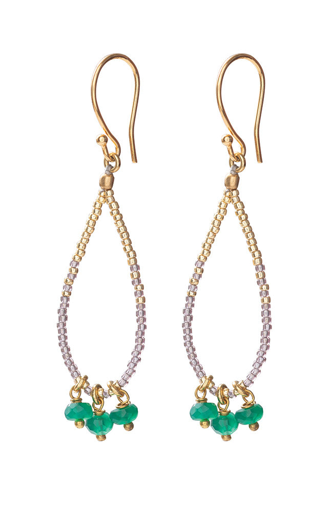 Becoming oorbellen Aventurine Gold