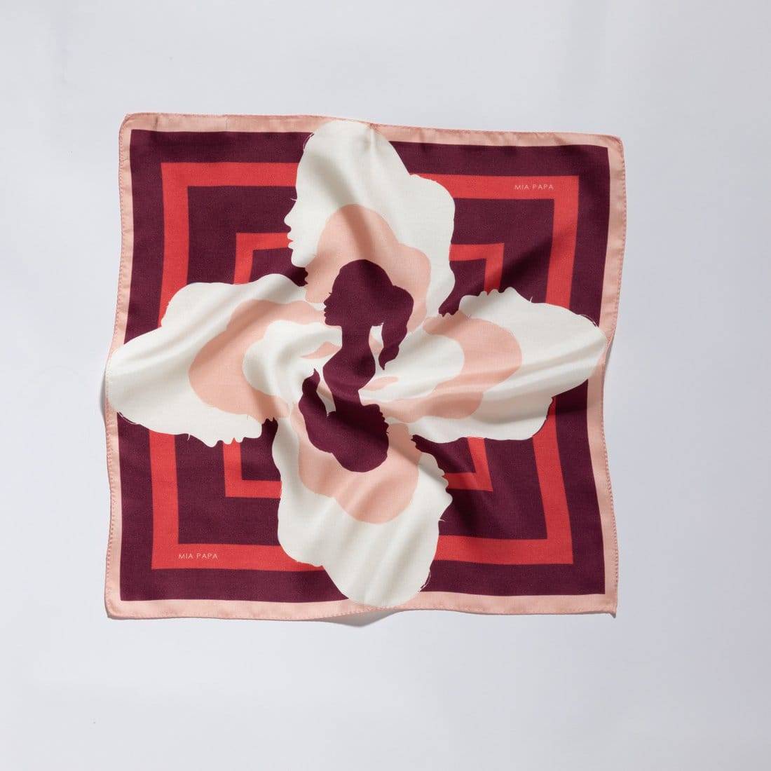 Silk Scarf - Dark Red