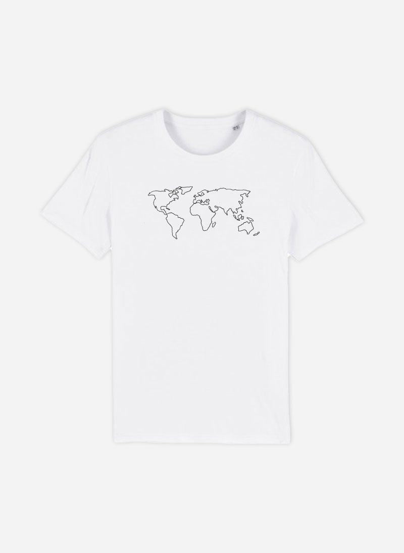 Embroidered Skyline - World | Organic Cotton T-shirts
