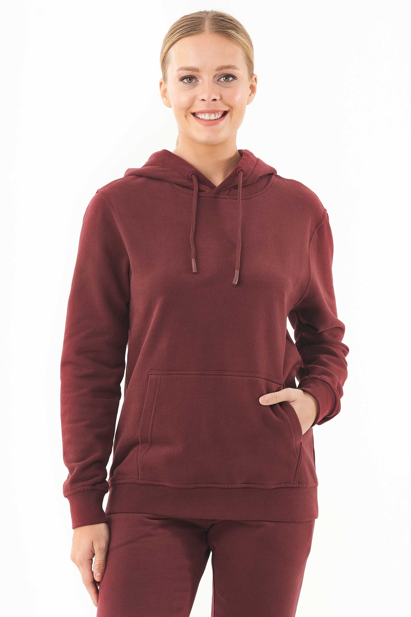 ORGANICATION  Soft Touch Hoodie Bordeaux