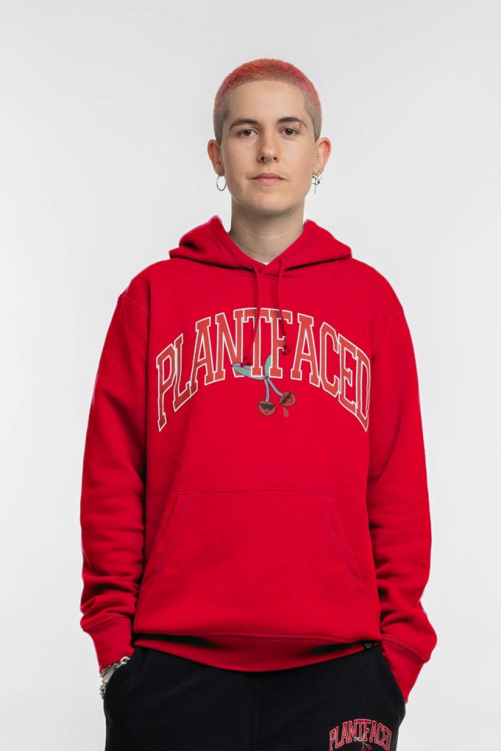 Plant Faced Clothing  Capuchon Kersen Rood