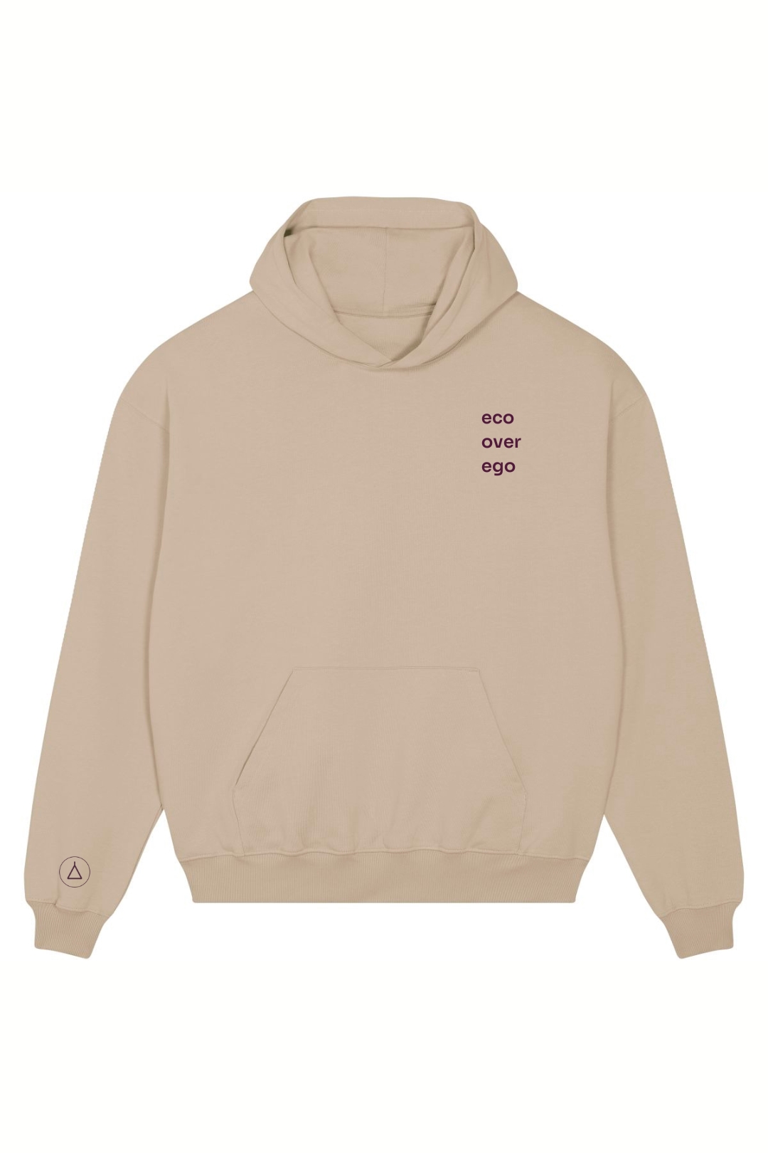 Inaska  Hoodie Statement Eco Stick Beige & Berry Paars