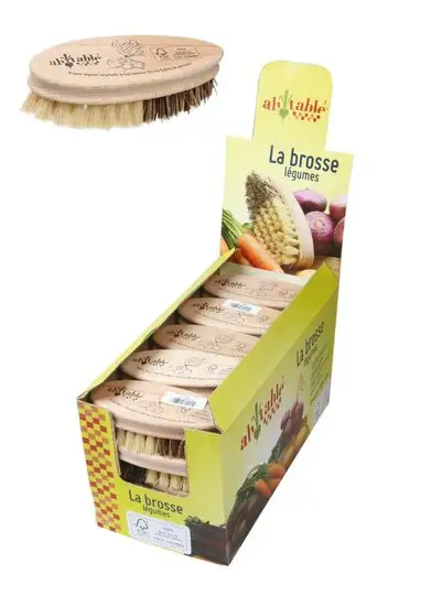 Ah Table Wooden vegatable brush - houten groenten borstel