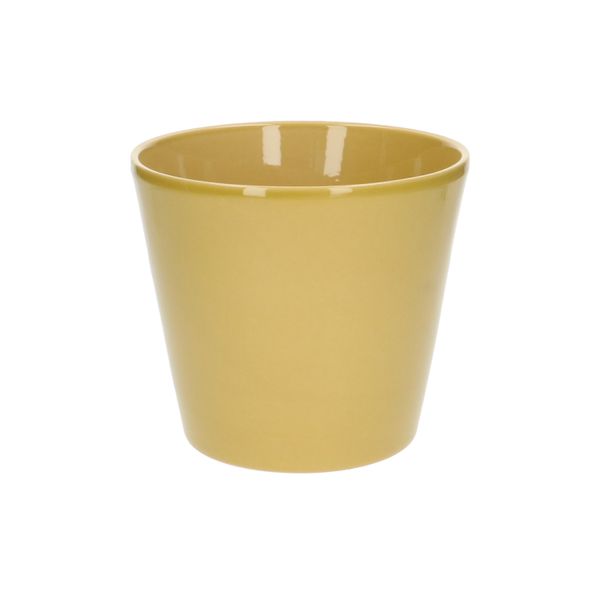Bloempot, aardewerk, geel, Ø 17,5 cm